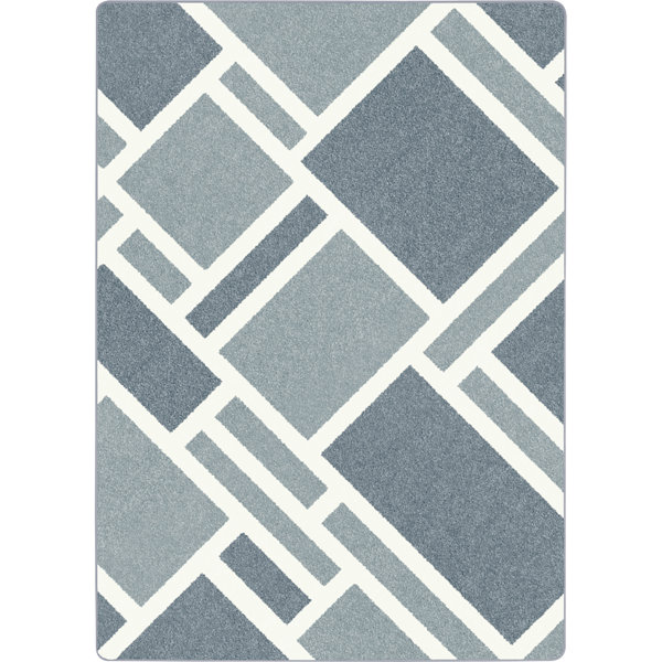 Joy Carpets Midas Geometric Tufted Gray/White Area Rug Wayfair